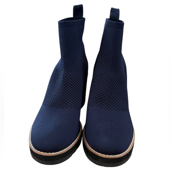 NWOT Eileen Fisher Quill Stretch Navy Booties – Sz 11 - Picture 5 of 8